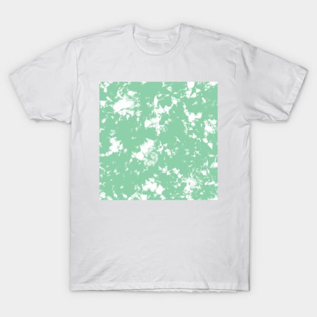 Jade Green Storm - Tie Dye Shibori Texture T-Shirt by marufemia